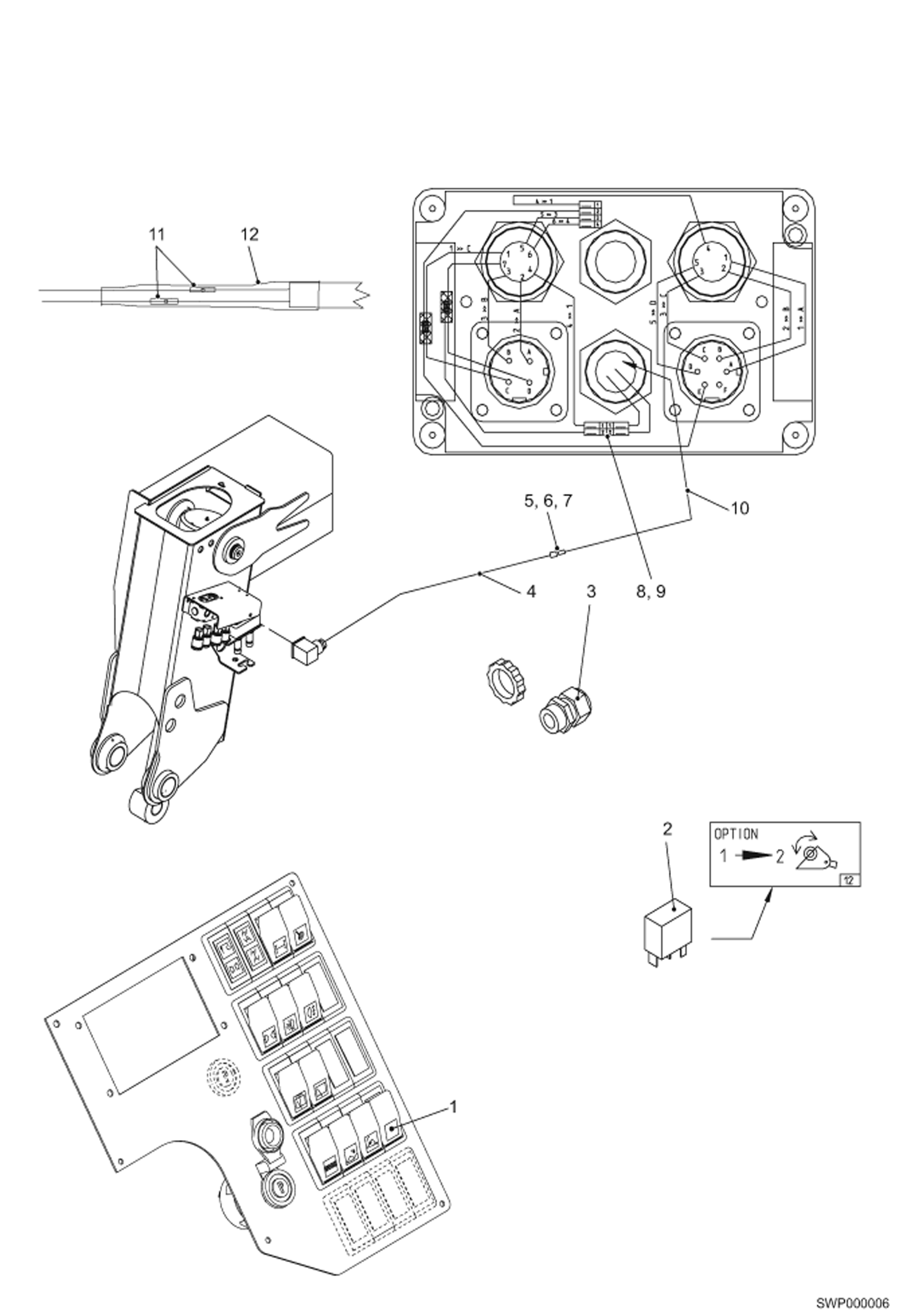 ЭЛЕКТРОПРОВОДКА ЩЕТОЧНОЙ МАШИНЫ