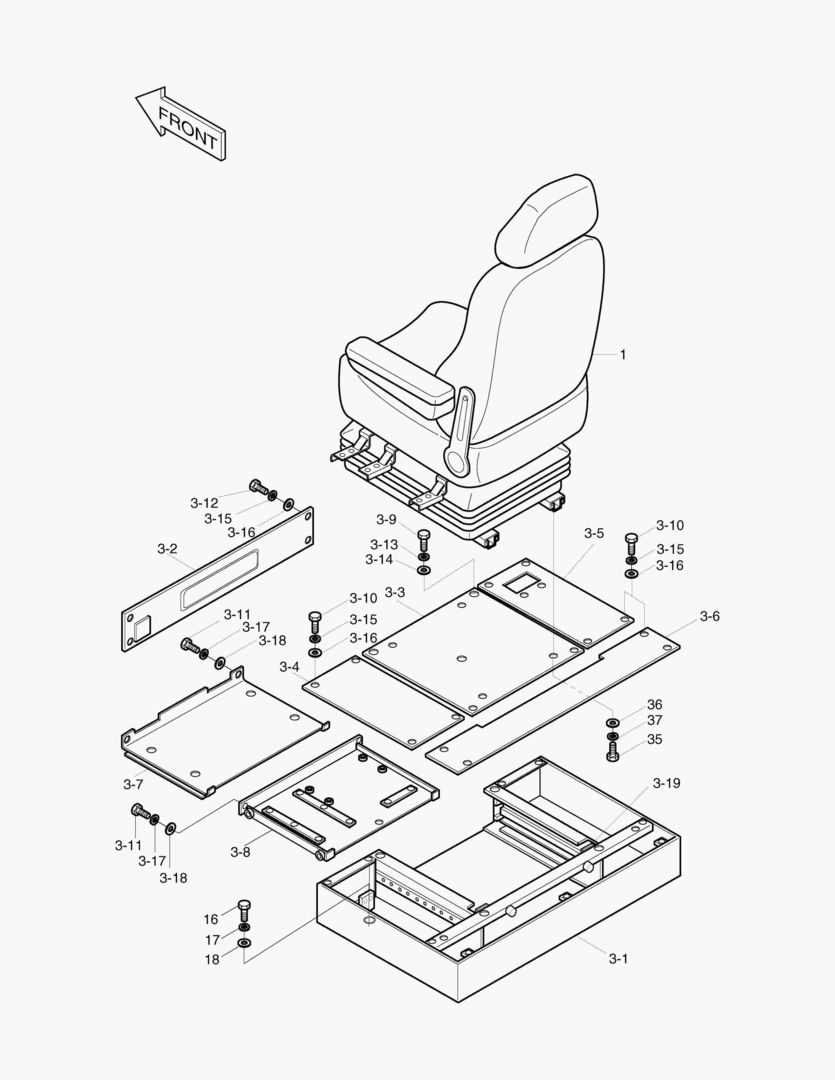 1560 SEAT & ELECTRIC BOX