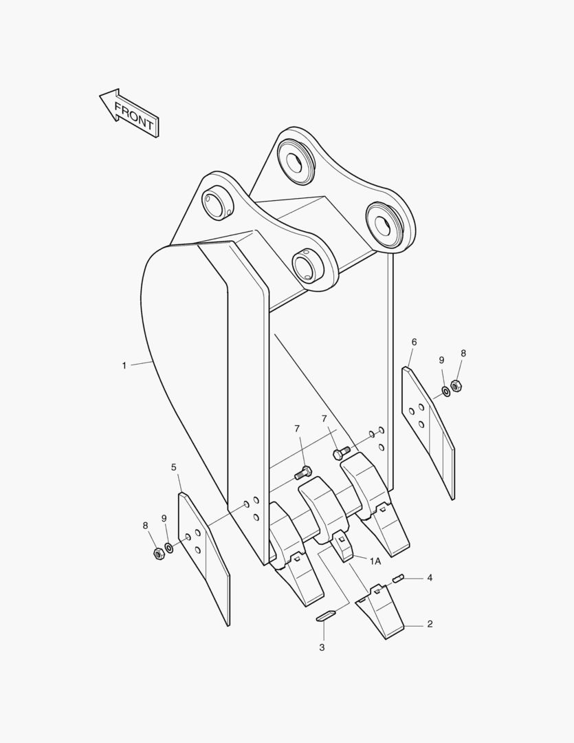 КОВШ В СБОРЕ-300 мм-УЗКИЙ