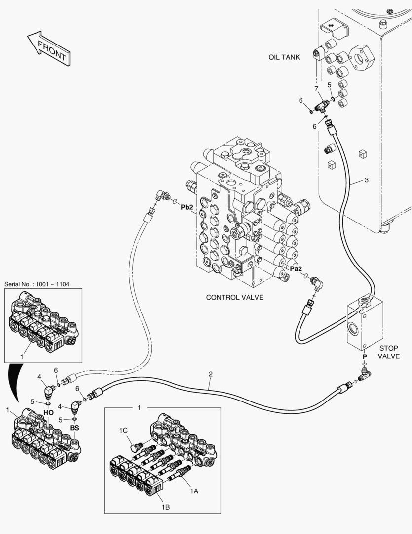 ТРУБОПРОВОД СЕРВОУПРАВЛЕНИЯ - 2 НАСОСА(ОДИН ПУТЬ)