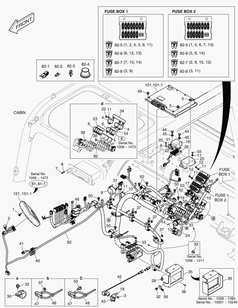 Схема ЭЛЕКТРИЧЕСКИЕ ЗАПЧАСТИ - КАБИНА