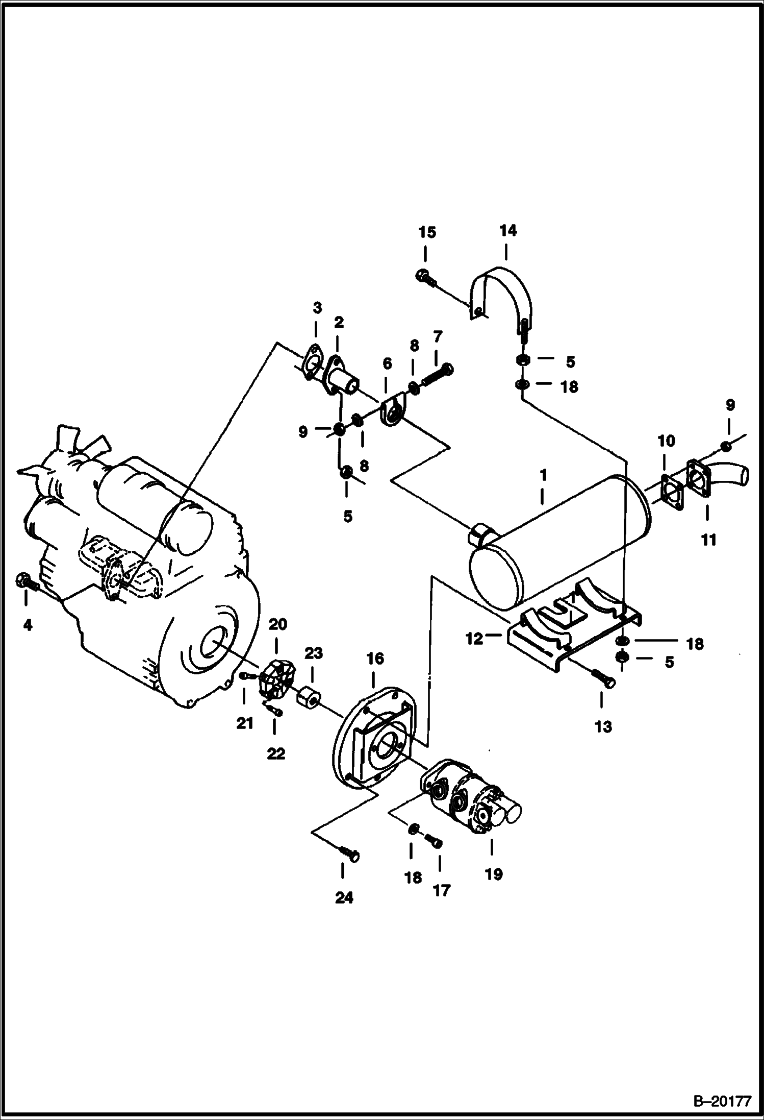 Схема ГЛУШИТЕЛЬ И МЕХАНИЗМ ОТБОРА МОЩНОСТИ