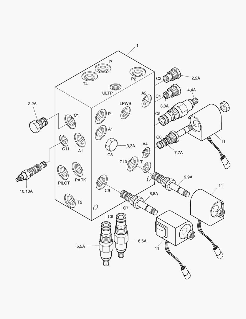 3516 BRAKE & PILOT SUPPLY VALVE-LOCAL [1186~1275]