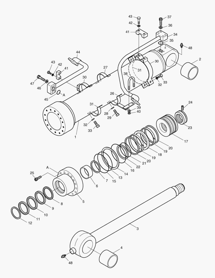 Схема 4271 BUCKET CYLINDER-2.5m ARM [2136~]