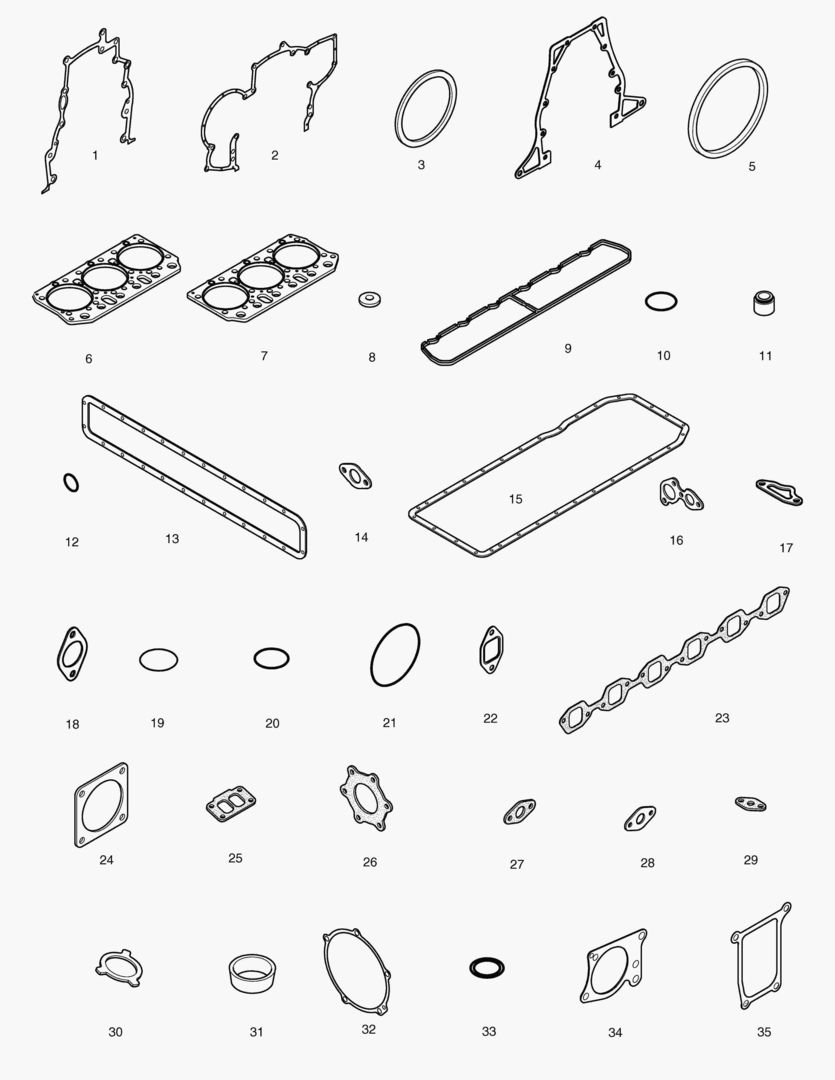 КОМПЛЕКТ ПРОКЛАДОК ДЛЯ КАПИТАЛЬНОГО РЕМОНТА-ВСЕ