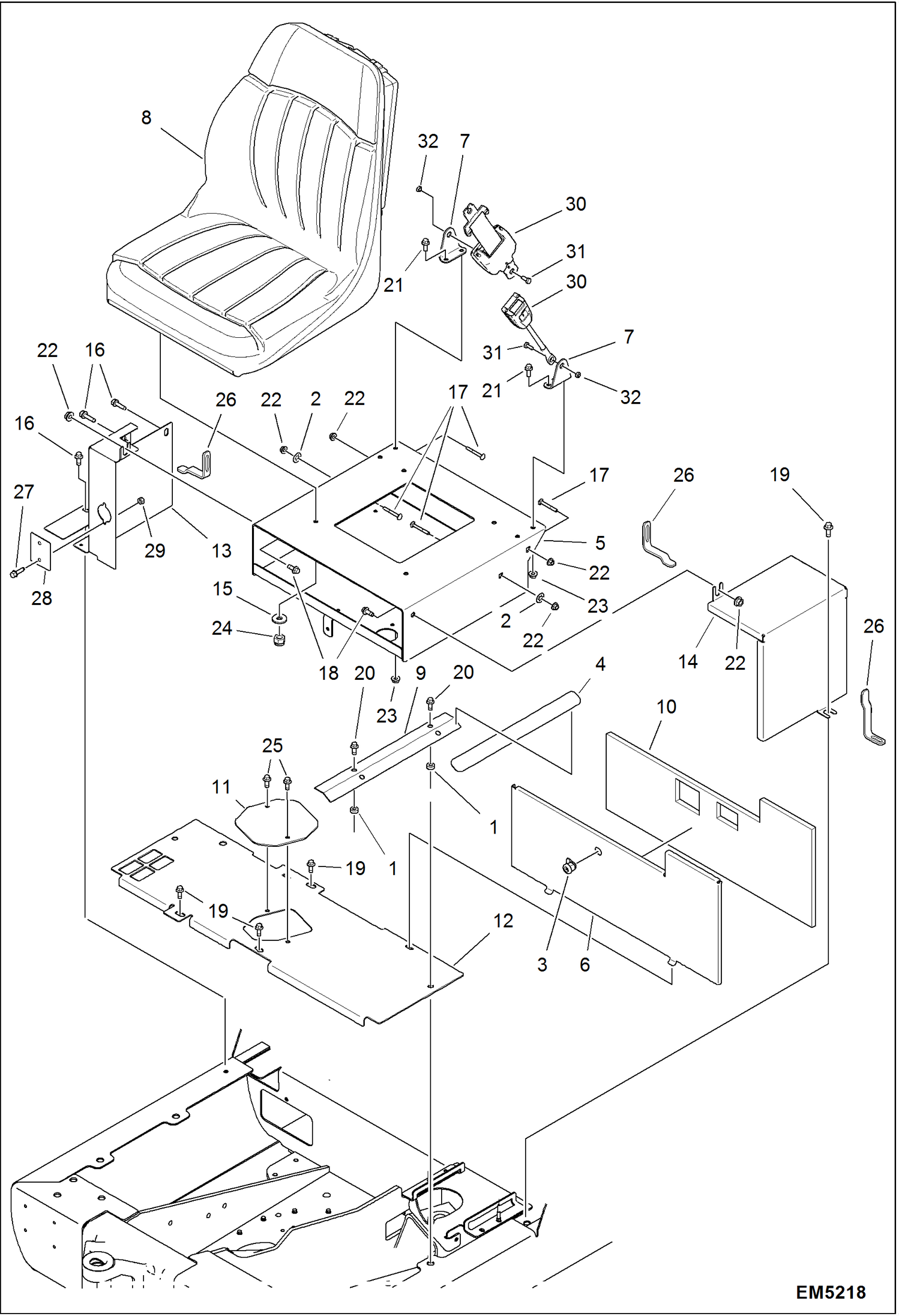 ОБОРУДОВАНИЕ МЕСТА ВОДИТЕЛЯ (С СИДЕНИЕМ #7110397)