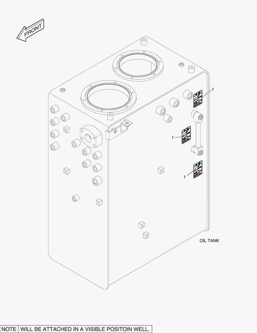 Спецтехника 5460 DECAL - OIL CHECK (HIGH TEMPERATURE)