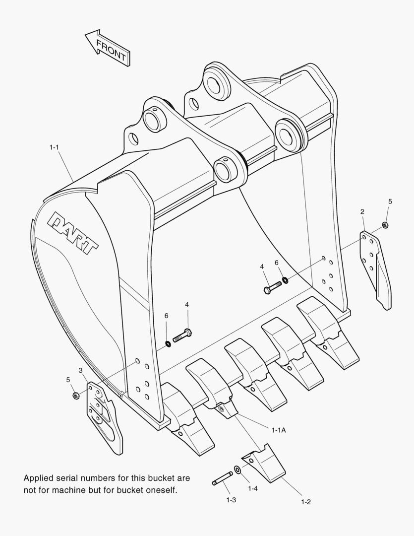 Спецтехника 6500 BUCKET - 0.90mВі(42`) - SIDE PIN