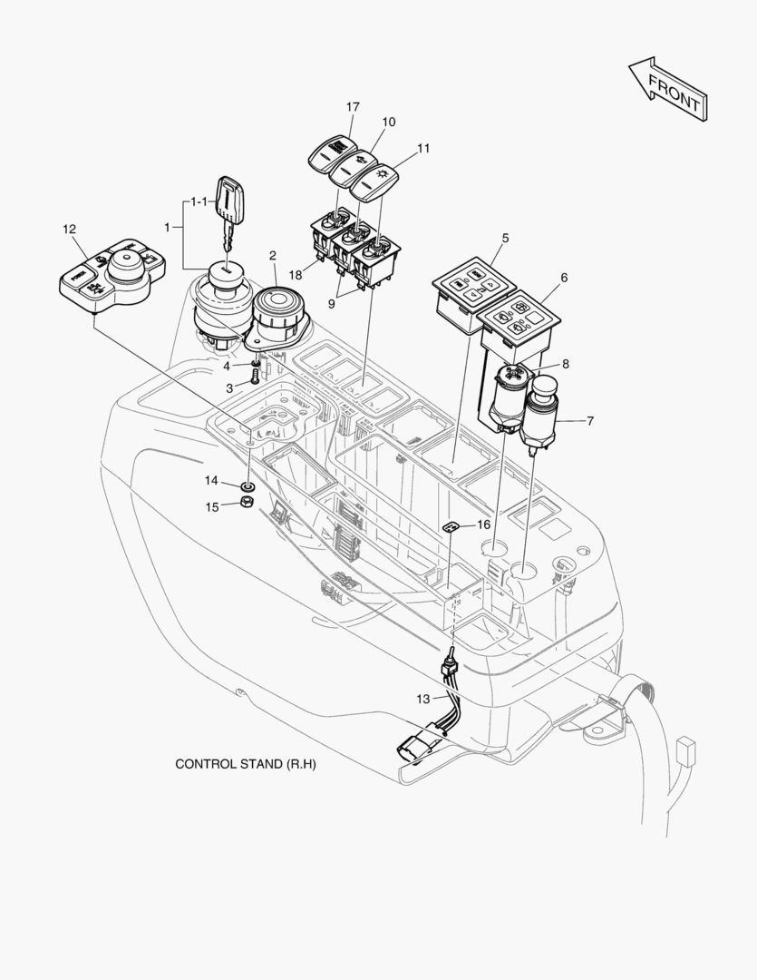 Схема ЭЛЕКТРИЧЕСКИЕ ЗАПЧАСТИ - ПУЛЬТ УПРАВЛЕНИЯ