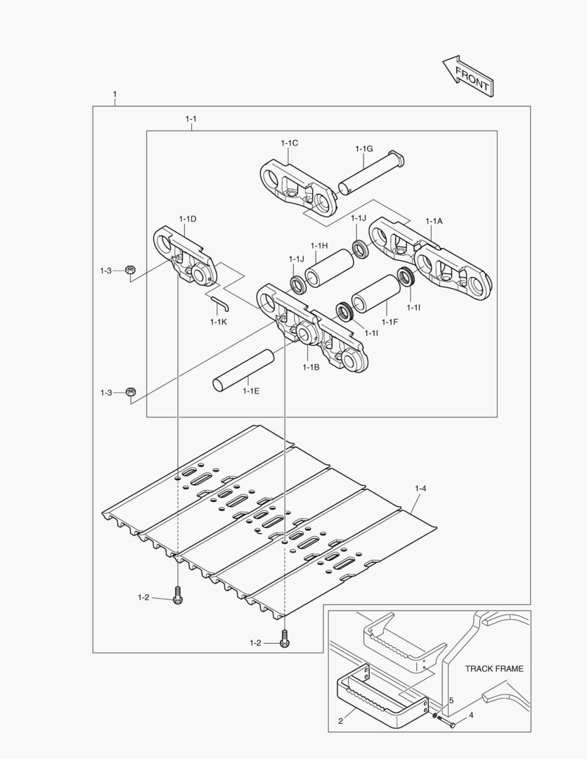 2170 TRACK SHOE ASS`Y - 800G [40001~40088]