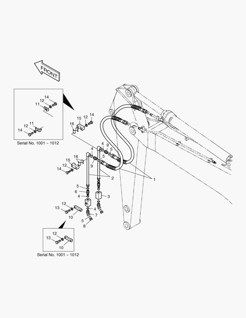 7300 ARM PIPING-ARM 2.2m(ONE & TWO WAY)
