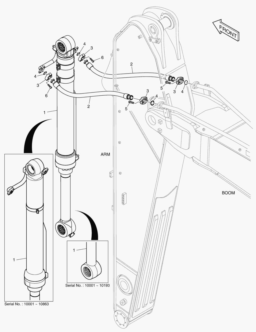 ГИДРОСИСТЕМА РУКОЯТИ - РУКОЯТЬ 3.35 м