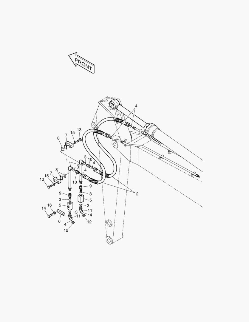 Спецтехника 6481 ARM PIPING-ARM 2.0m(ONE & TWO WAY) [1330~]