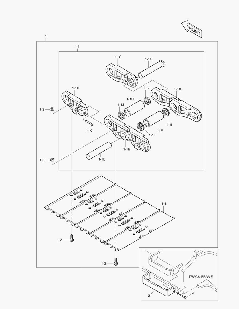 6280 TRACK SHOE ASS`Y - 700G [40001~40088]
