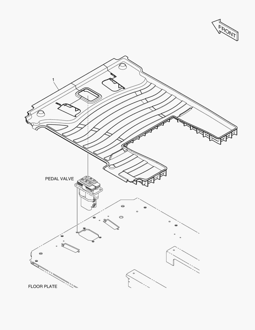 КОВРИК НА ПОЛУ КУЗОВА - 2 ПЕДАЛИ