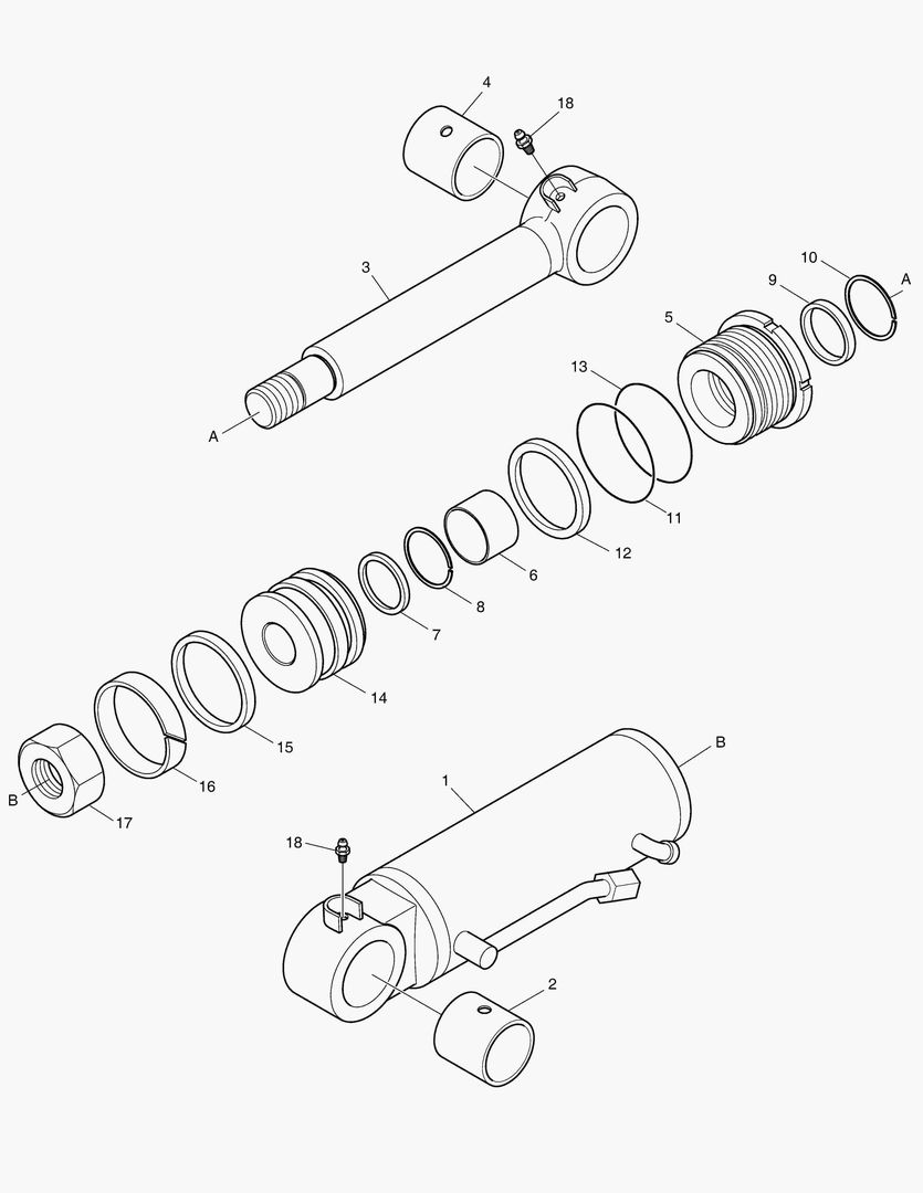 Схема 4330 DOZER CYLINDER - NON CHECK [50001~50799]
