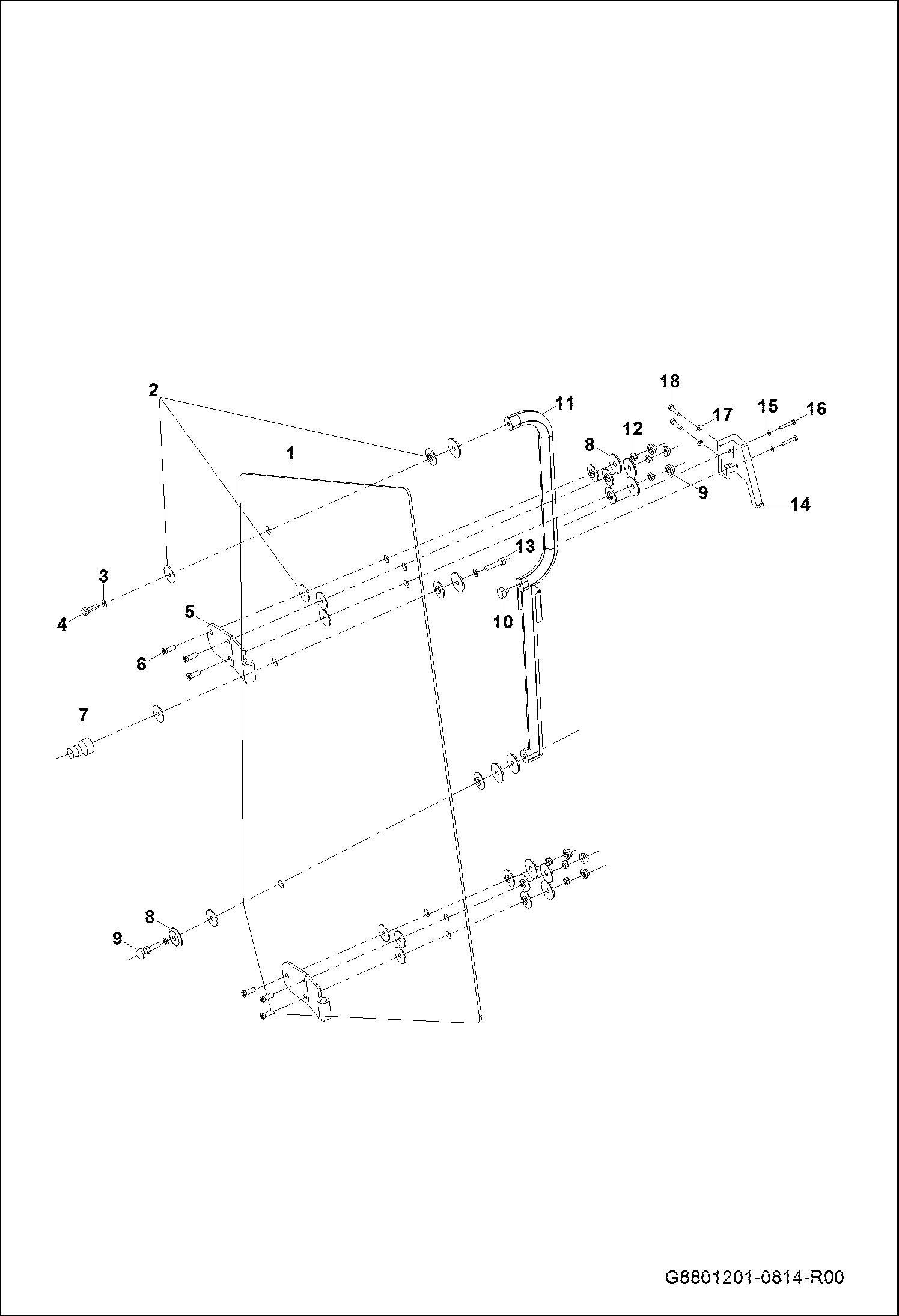 ЗАДНЯЯ ЧАСТЬ КАБИНЫ В СБОРЕ