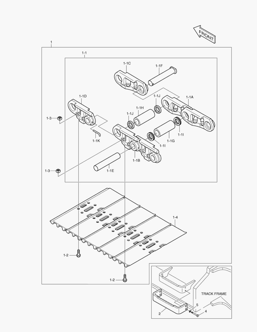 6281 TRACK SHOE ASS`Y - 700G [40089~]