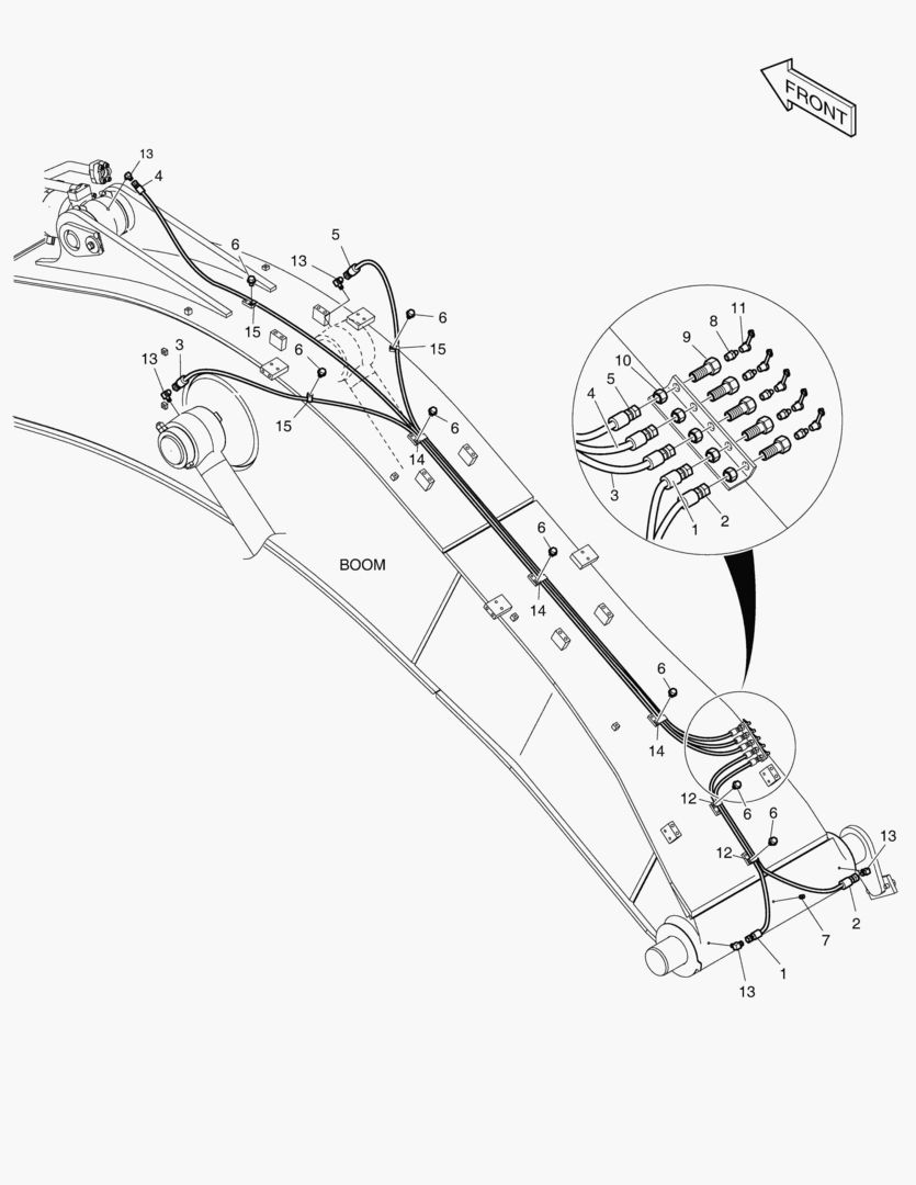 ТРУБОПРОВОД СМАЗОЧНОЙ СИСТЕМЫ - СТРЕЛА 6.7 м
