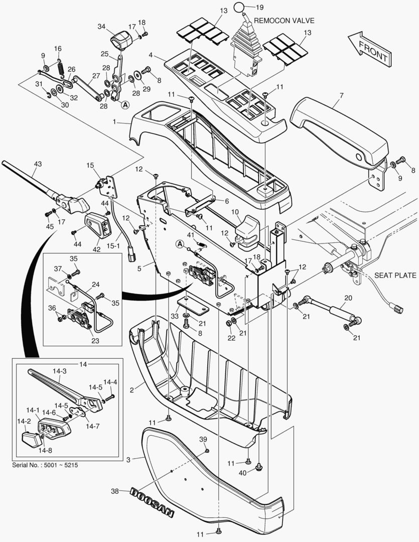 ПУЛЬТ УПРАВЛЕНИЯ - ЛЕВОСТОРОННИЙ(СИСТЕМА ЗАЩИТЫ ПРИ ОПРОКИДЫВАНИИ)