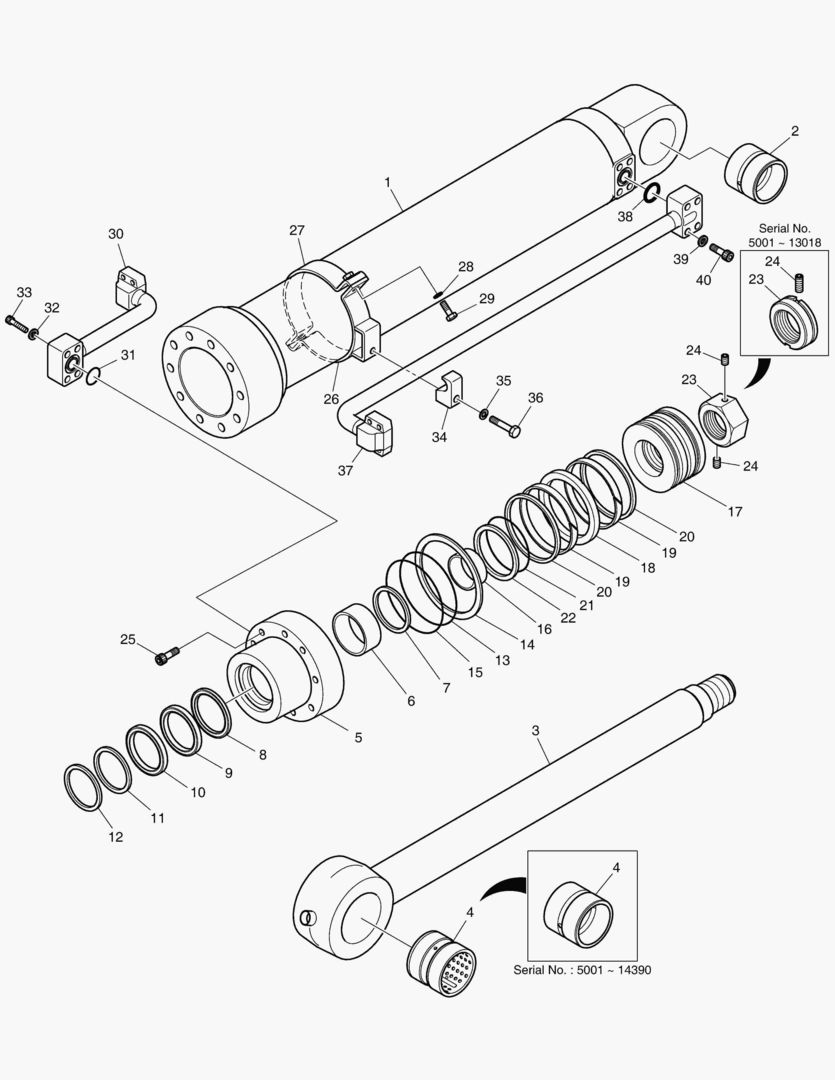 4280 BUCKET CYLINDER - ARM 2.4m [5001~18443]