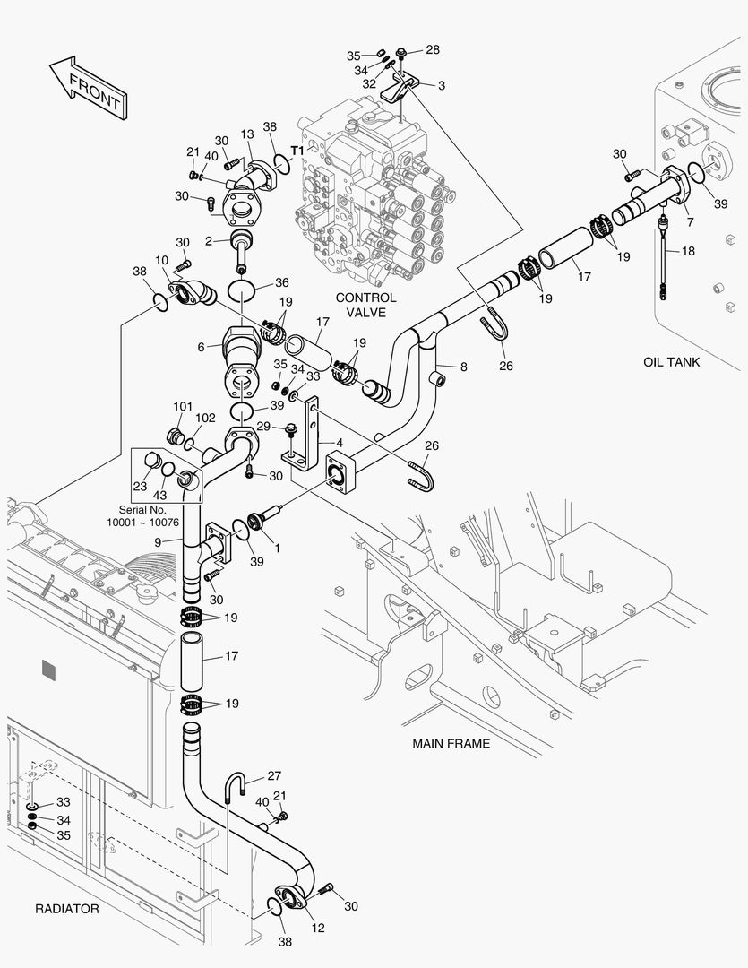 1270 OIL COOLER PIPING(2) - OIL COOLER
