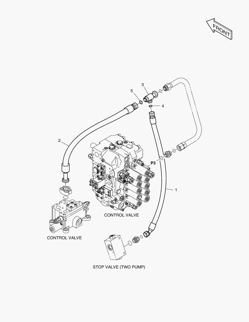 ГЛАВНАЯ МАГИСТРАЛЬ - 2 НАСОСА(ШАРНИРНАЯ СТРЕЛА)