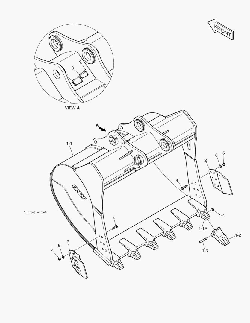 6970 BUCKET ASS`Y - 3.60mВі - HEAVY DUTY