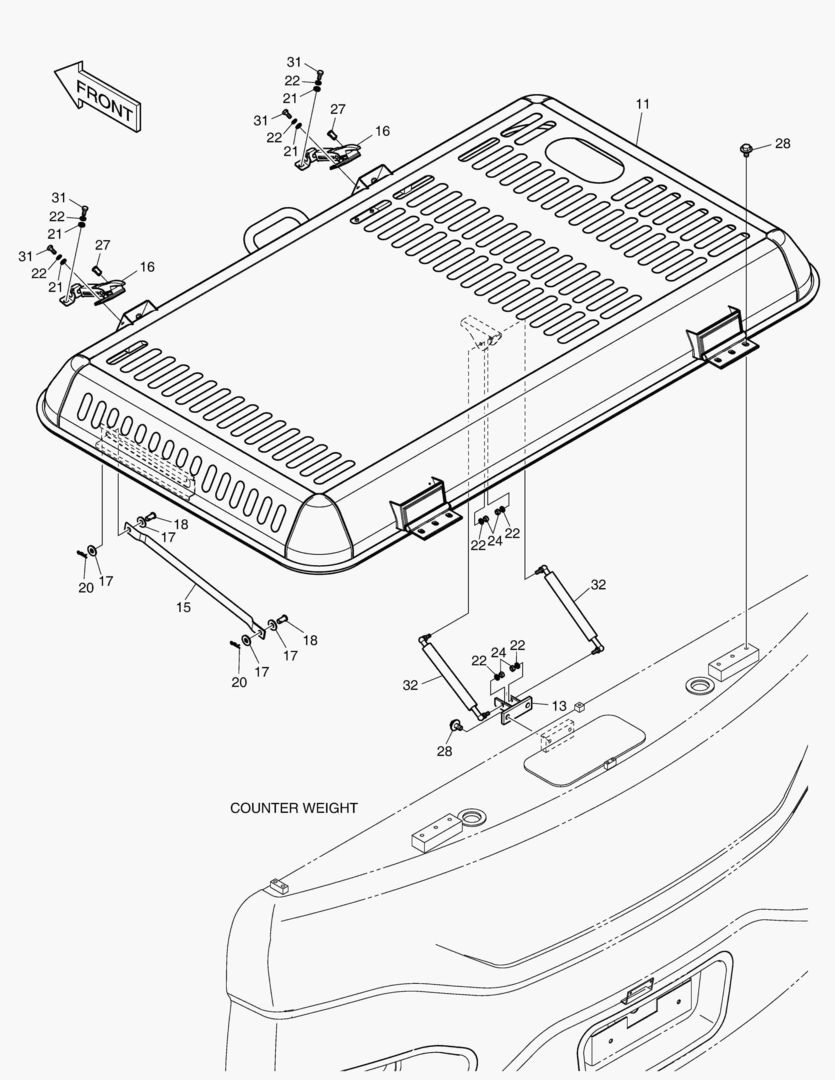 КРЫШКА ДВИГАТЕЛЯ