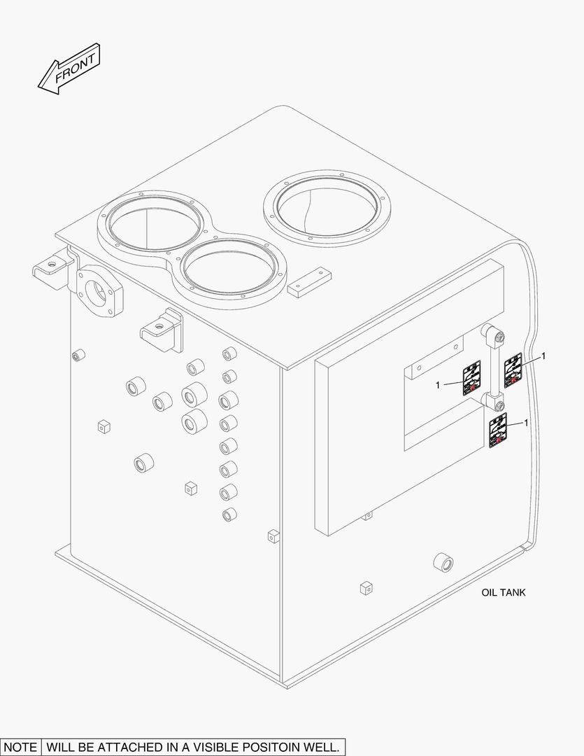 Спецтехника 5420 DECAL - OIL CHECK (HIGH TEMPERATURE) - главное фото