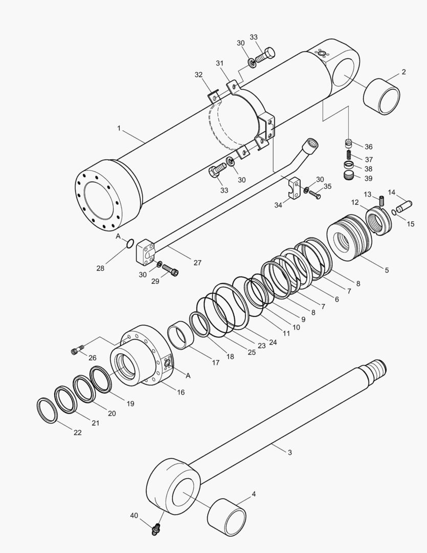 ЦИЛИНДР РУКОЯТИ-РУКОЯТЬ 2.1 м