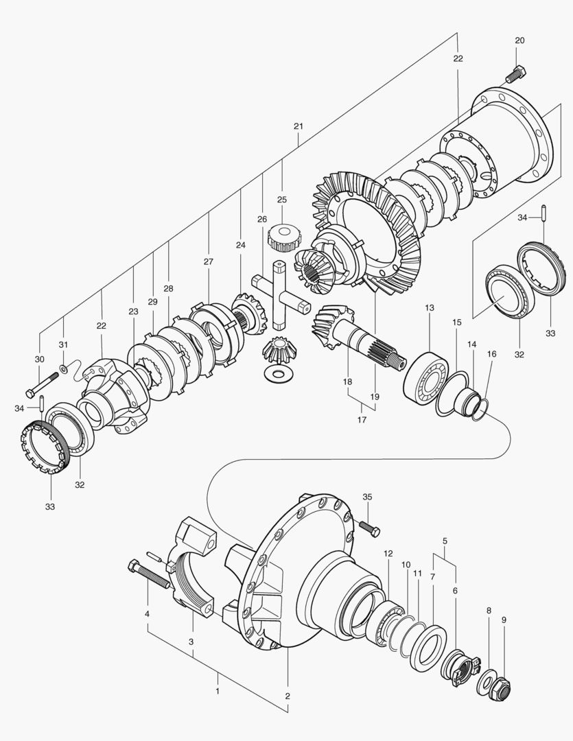 Схема ПЕРЕДНИИ ШЕСТЕРНИ ДИФФЕРЕНЦИАЛА-САМЫЕ МАКСИМАЛЬНЫЕ