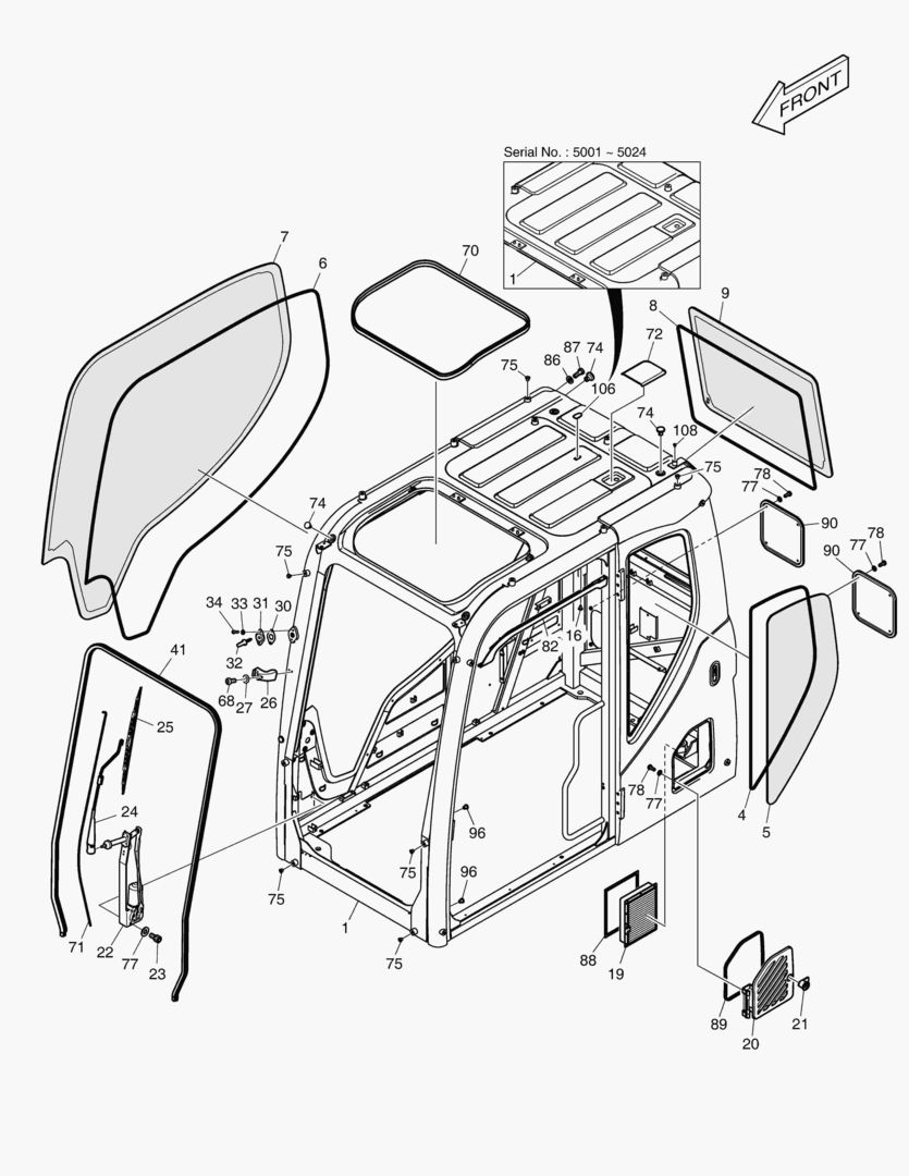 Схема КАБИНА(1) - СИСТЕМА ЗАЩИТЫ ПРИ ОПРОКИДЫВАНИИ
