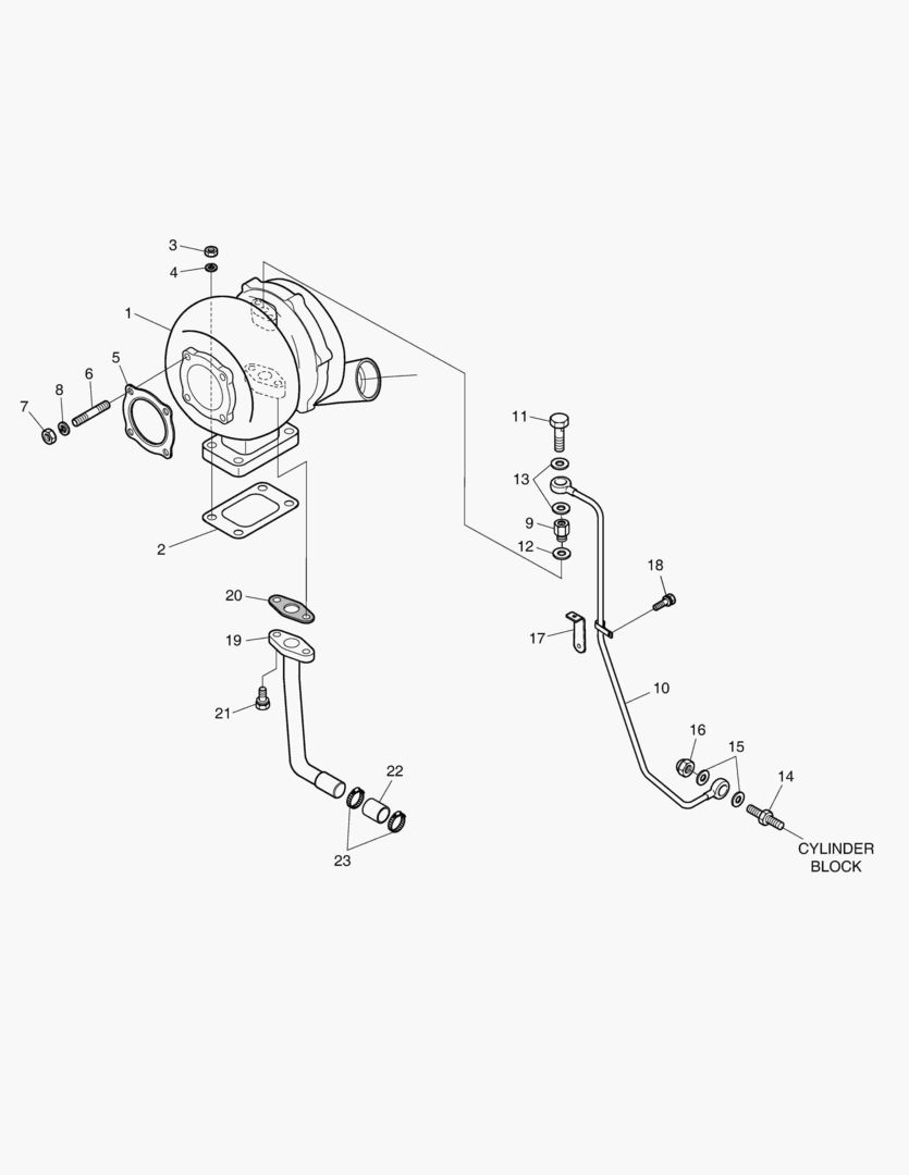 240 TURBO CHARGER & OIL PIPE