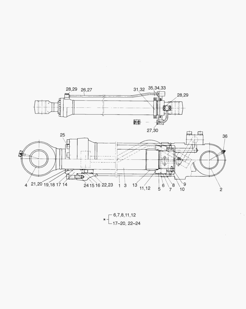 ЦИЛИНДР КОВША-2.5 м РУКОЯТЬ