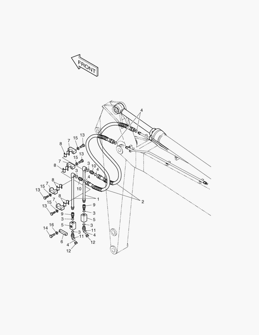 Спецтехника 6501 ARM PIPING-ARM 3.5m(ONE & TWO WAY) [1330~]