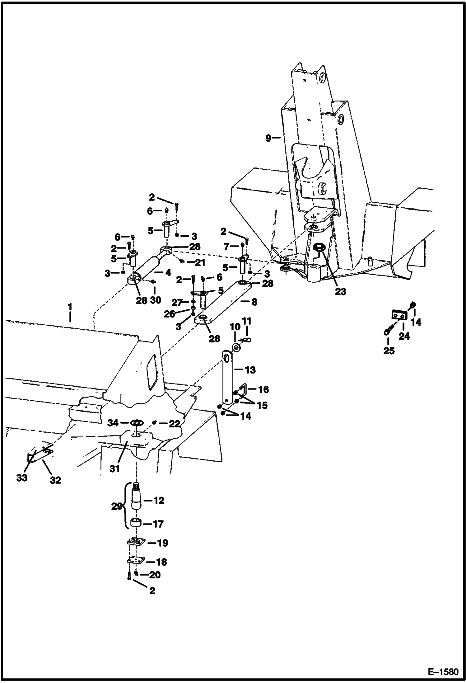 РАМА И БЛОК ШАРНИРНОГО СОЕДИНЕНИЯ (СЕРИЙНЫЙ НОМЕР 13061 И ВЫШЕ)