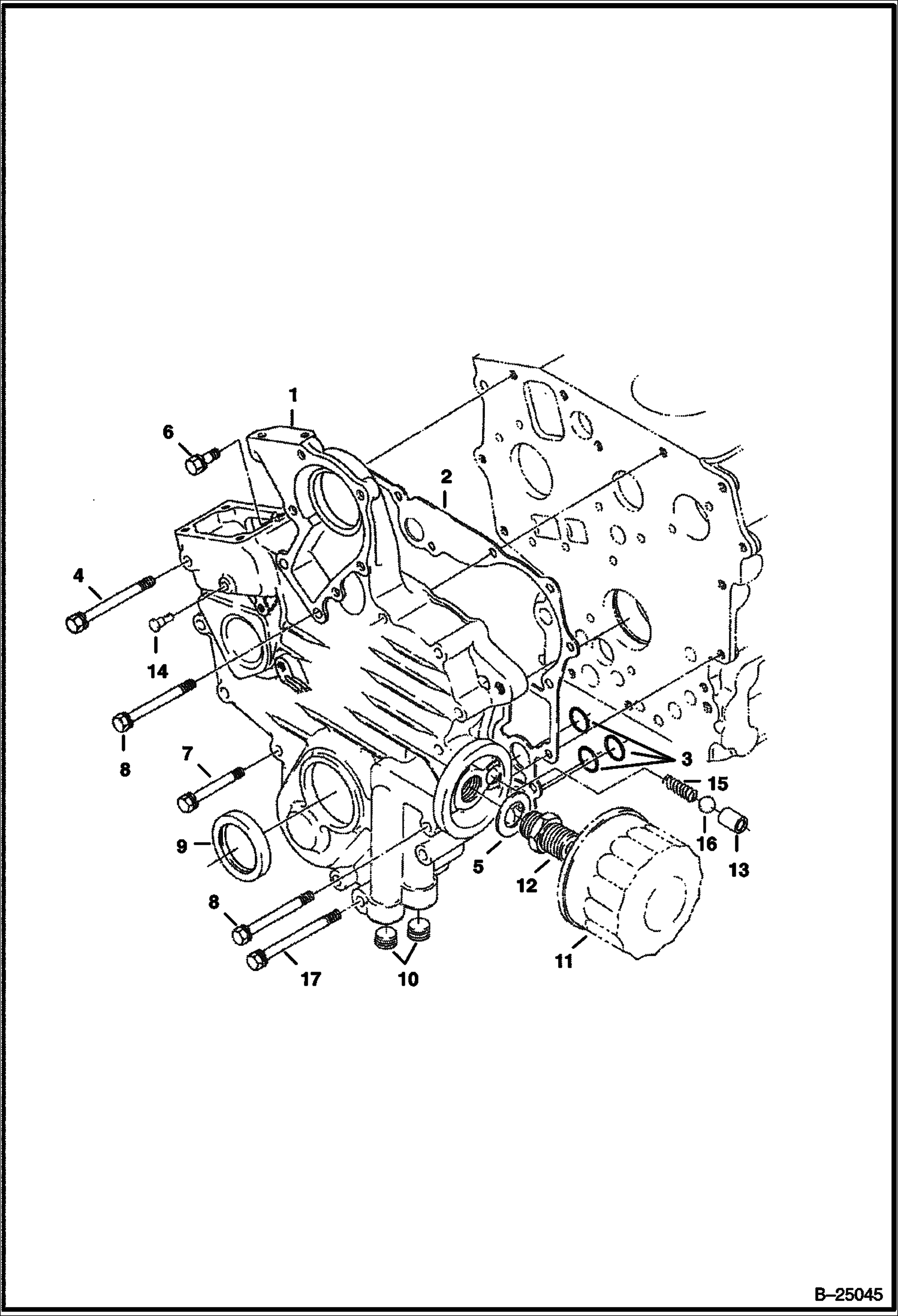 G КАРТЕР КОРОБКИ ПЕРЕДАЧ (KUBOTA D722-E2B-BC-3) (TIER II REPLACEMENT)