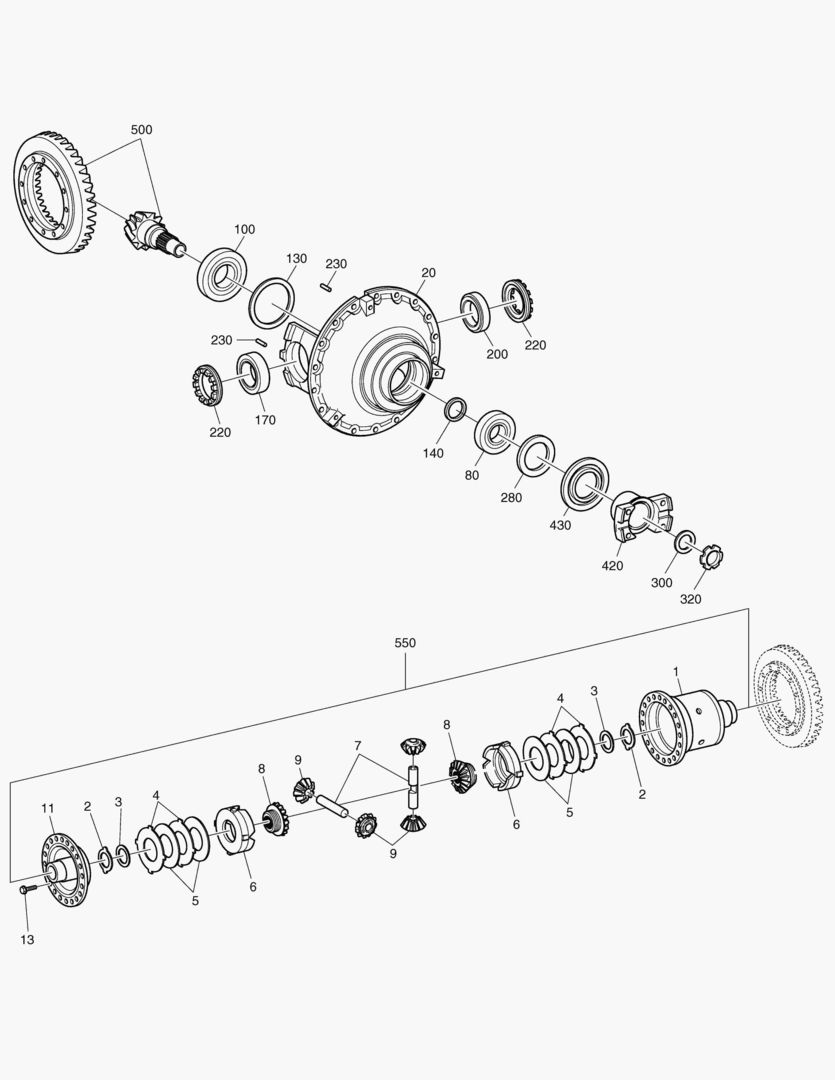 3310 DIFFERENTIAL CARRIER - FRONT AXLE [5001~10139]