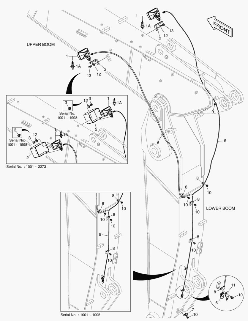 РАБОЧАЯ ФАРА - ШАРНИРНАЯ СТРЕЛА