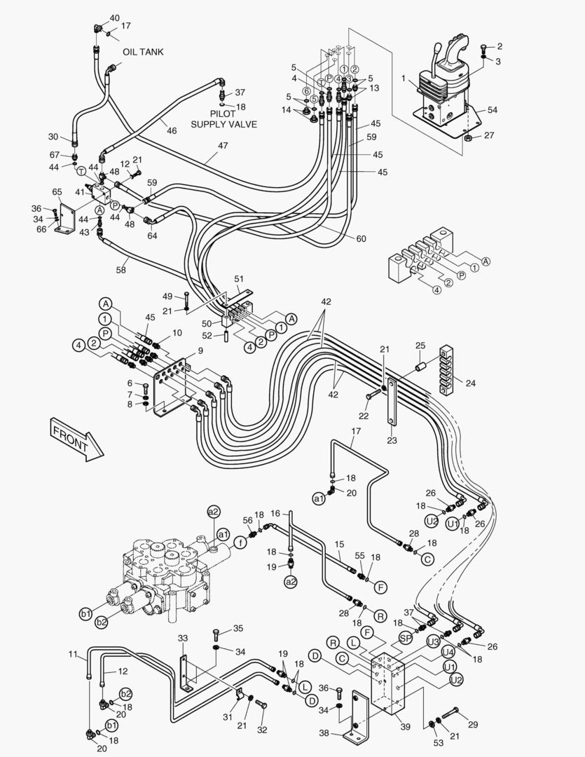 ТРУБОПРОВОД СЕРВОУПРАВЛЕНИЯ-РЫЧАГ ПЕРЕДАЧИ(2 КАТУШКИ)