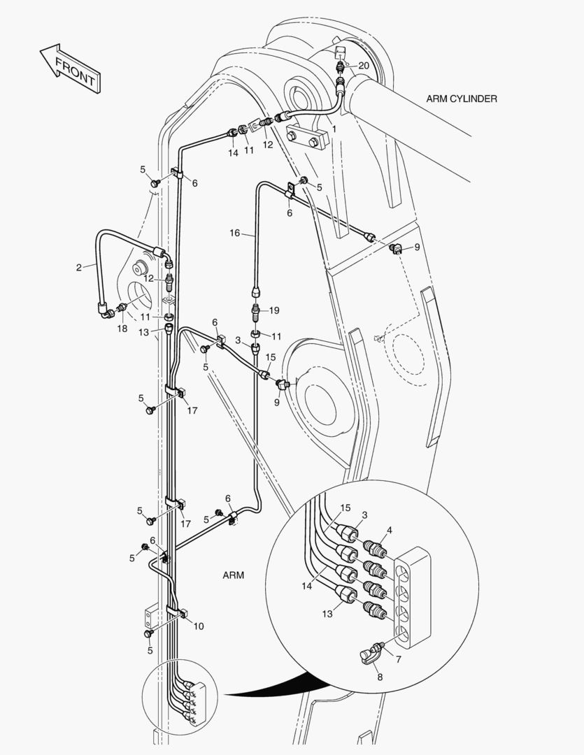 3161 LUBRICATION PIPING - ARM 3.35m [10156~]