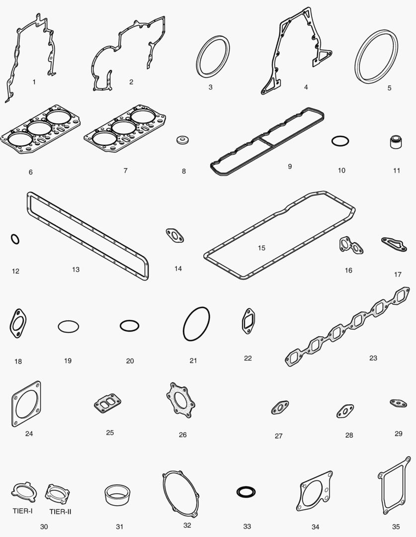 КОМПЛЕКТ ПРОКЛАДОК ДЛЯ КАПИТАЛЬНОГО РЕМОНТА-ВСЕ