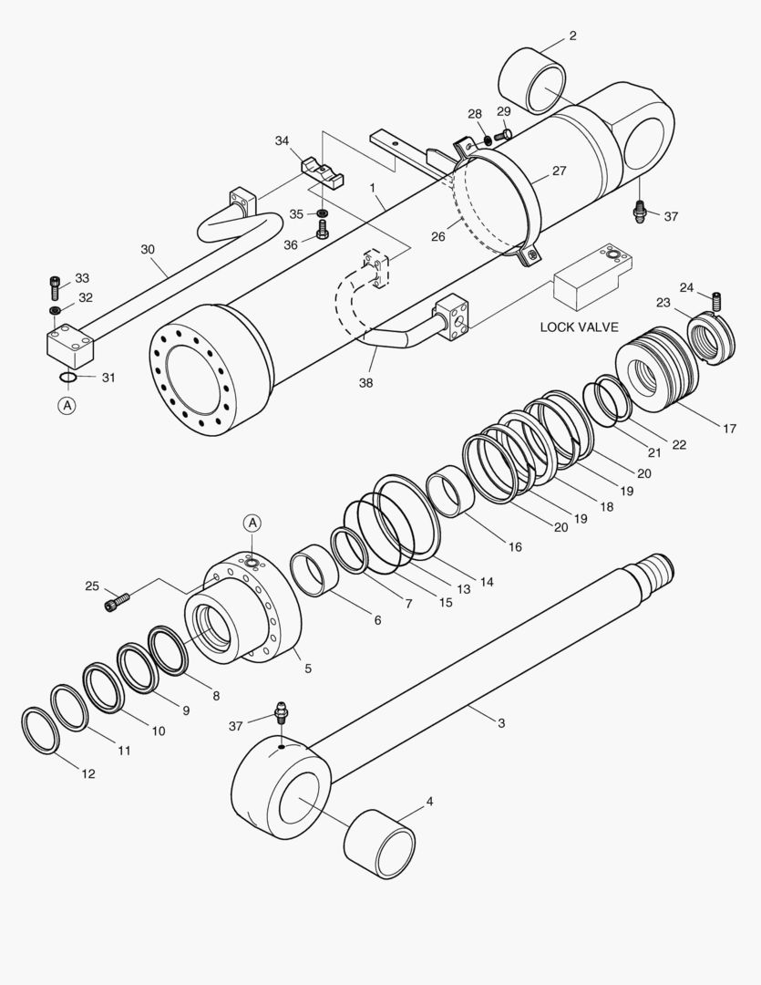 4301 BOOM CYLINDER(L.H)-LOCK VALVE [2300~]