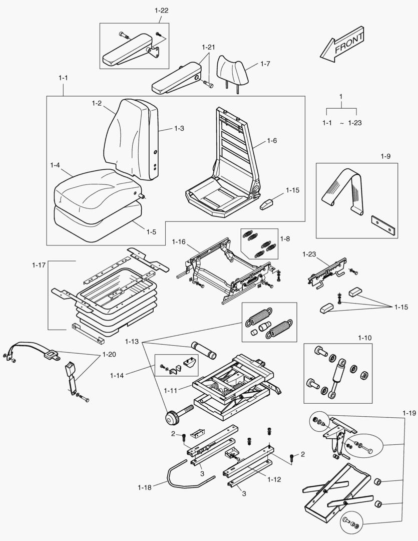 СИДЕНИЕ В СБОРЕ- МЕХАНИЧЕСКАЯ ПОДВЕСКА