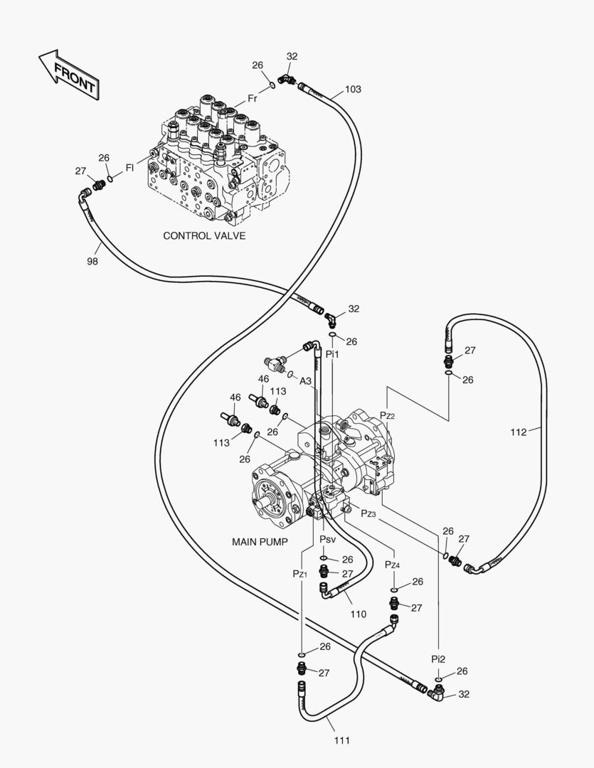 ТРУБОПРОВОД СЕРВОУПРАВЛЕНИЯ(9)
