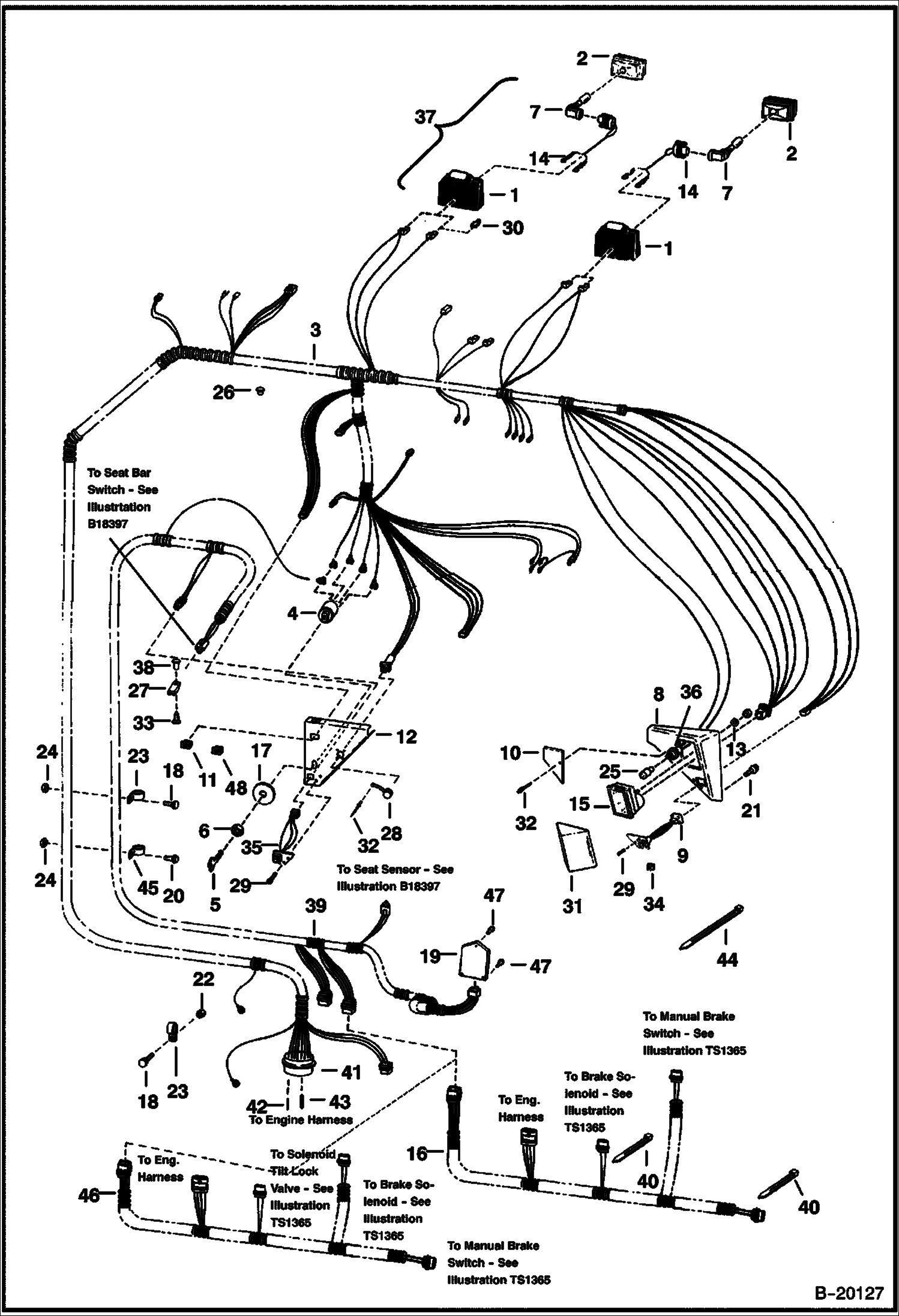 ЭЛЕКТРОСХЕМА КАБИНЫ (С B.O.S.S. (ОПЦИЯ))