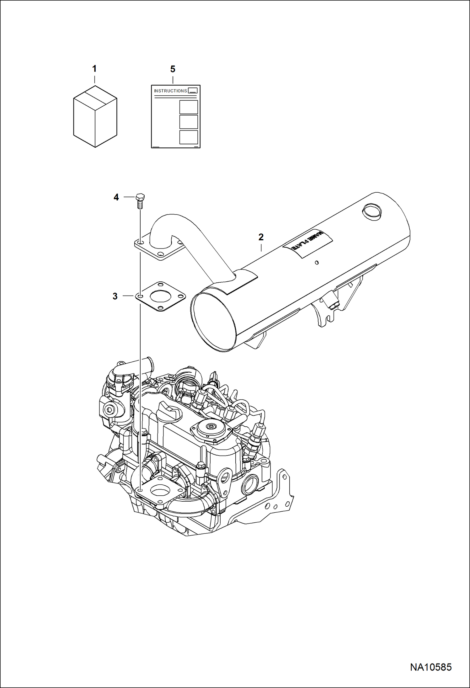 Схема КОМПЛЕКТ ДЕТАЛЕЙ ДЛЯ ГЛУШИТЕЛЯ-ОЧИСТИТЕЛЯ