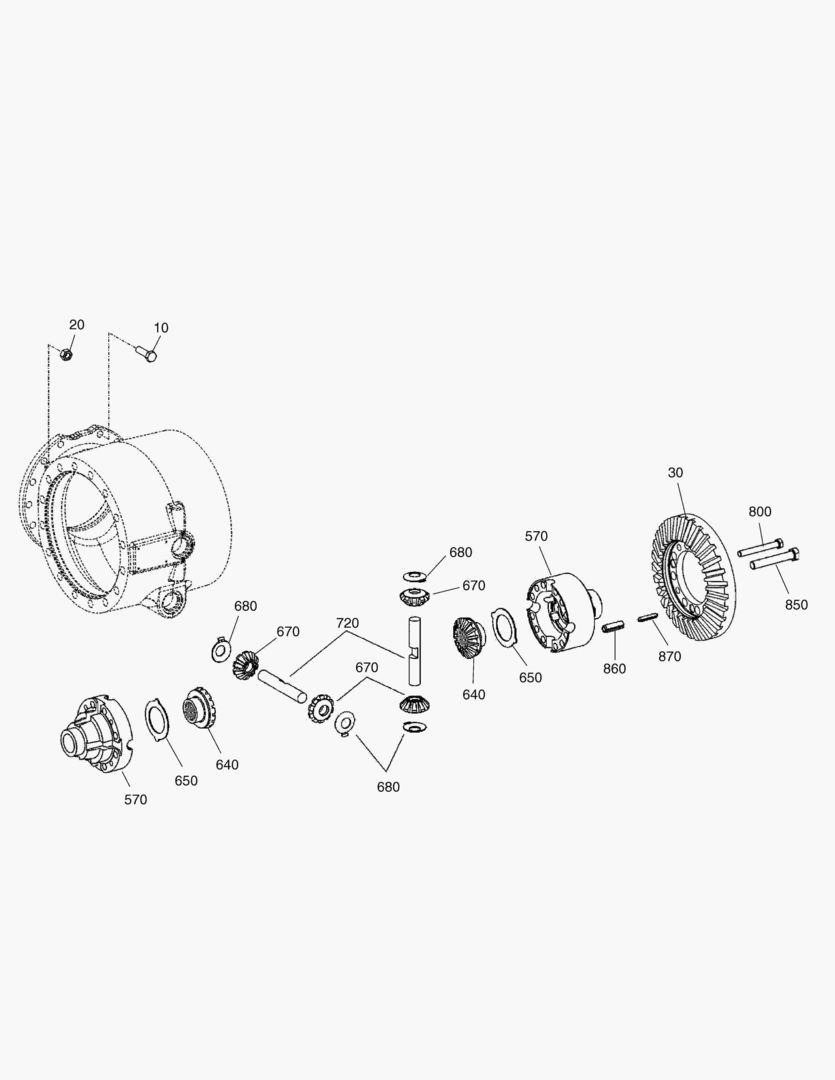 Спецтехника 4640 DIFFERENTIAL GEAR - REAR AXLE [5001~5896] - главное фото