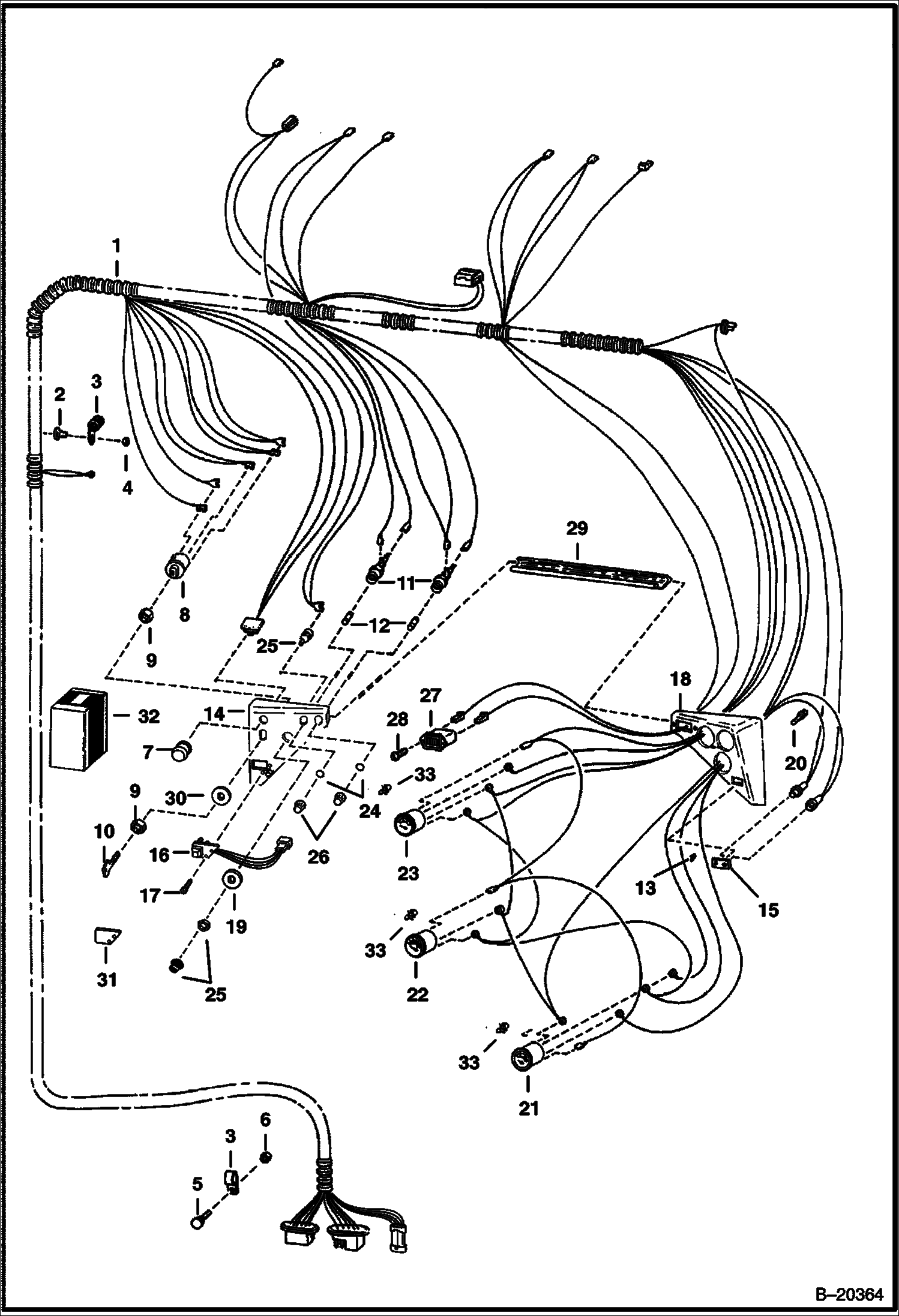 ЭЛЕКТРОСХЕМА КАБИНЫ (БЕЗ B.O.S.S. (ОПЦИЯ))